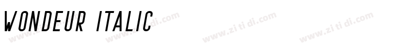 Wondeur Italic字体转换